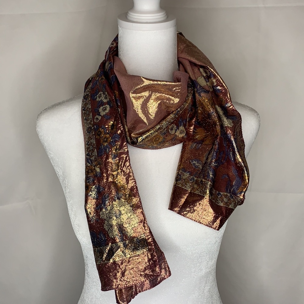 Metallic Made In Italy Rectangular Scarf